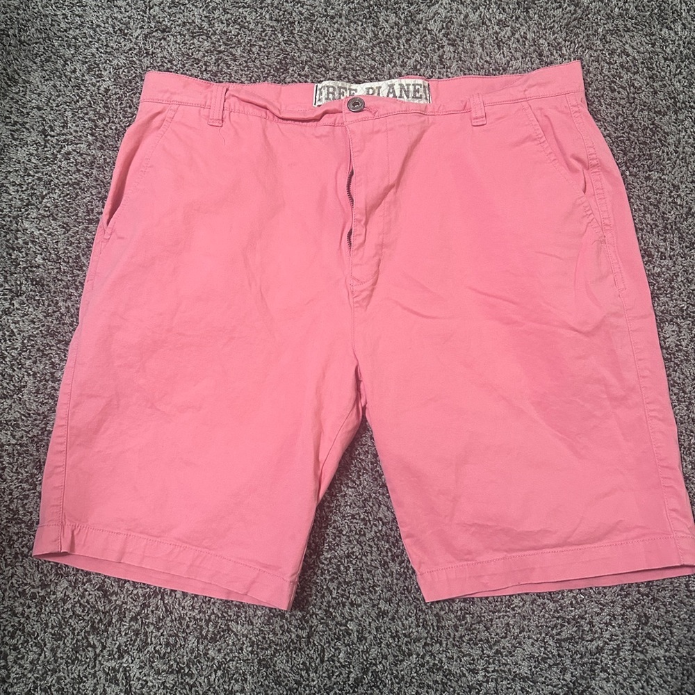 Free Planet Chino Shorts Mens 36 Pink Excellent Stretch Cotton